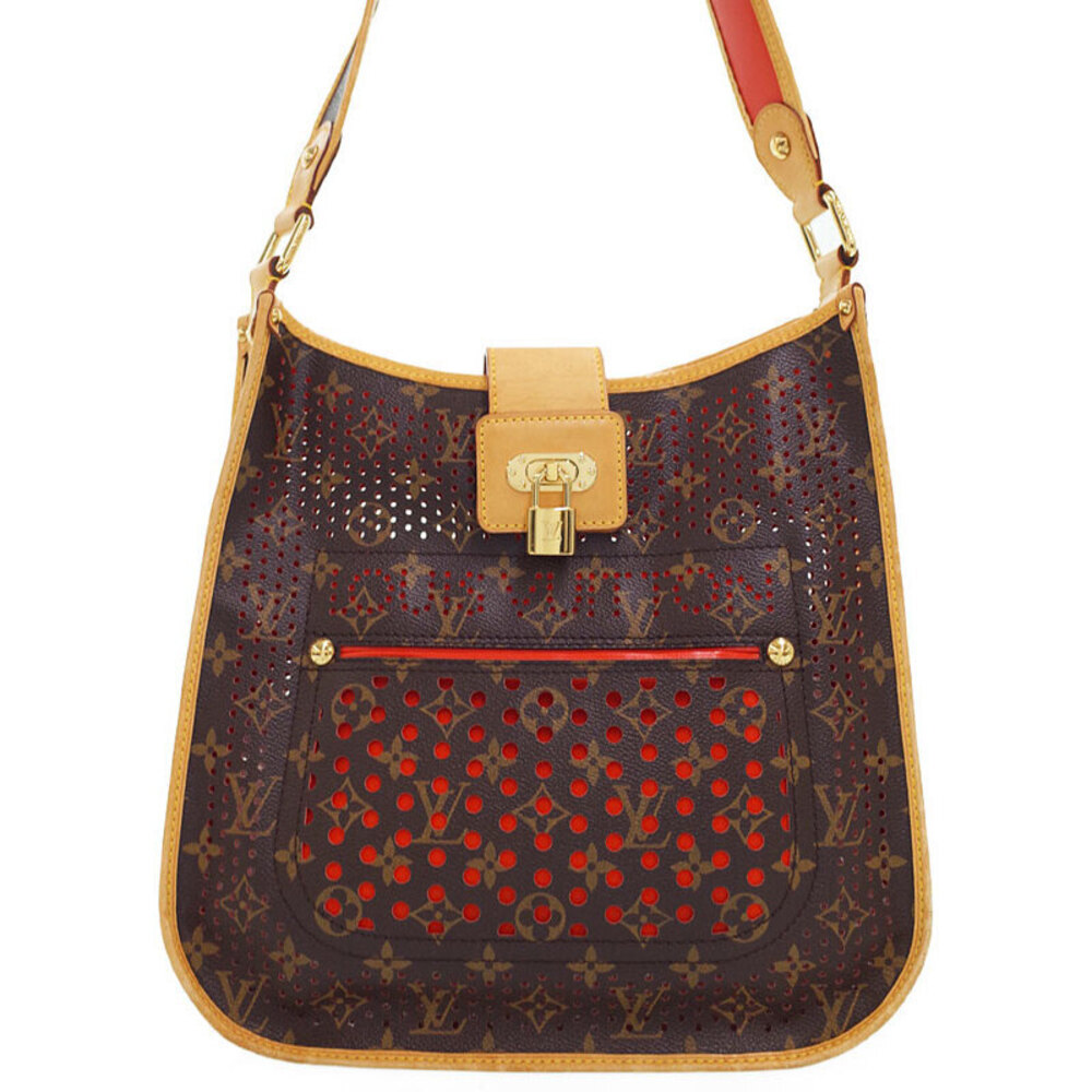 Louis Vuitton Monogram Leather Brown Perforated Musette Shoulder Bag